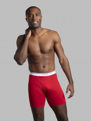 Men's Fruit Of The Loom Active Cotton blend, 8 Pack Boxer Briefs Assorted | YPS041286