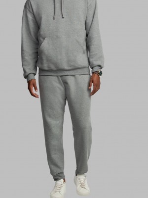 Men's Fruit Of The Loom Eversoft® Fleece Jogger Sweatpants Grey | TVJ792364