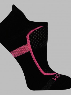 Women's Fruit Of The Loom CoolZone® No Show Tab, 6 Pack Socks Black Assorted Black Multi | WXG914520
