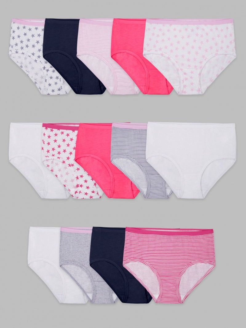 Girls\' Fruit Of The Loom Girl\'s Eversoft®, 14 Pack Briefs Assorted | WSD148350