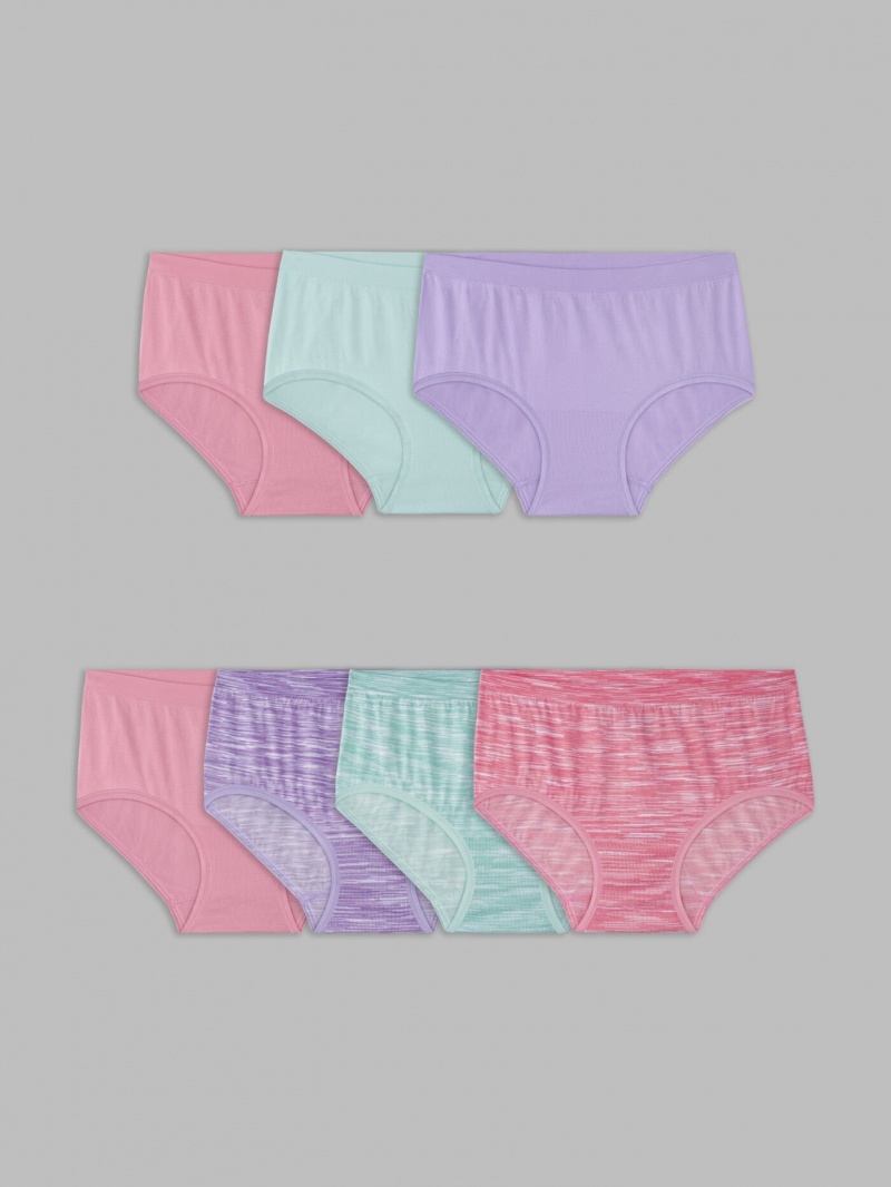 Girls\' Fruit Of The Loom Seamles, 6+1 Bonus Pack Briefs Assorted | NGK264301
