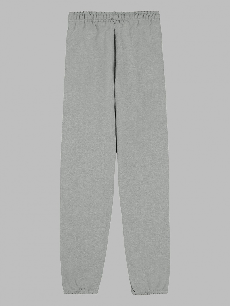 Men's Fruit Of The Loom EverSoft® Fleece Elastic Bottom, Extended Sizes Sweatpants Grey | BLW596370