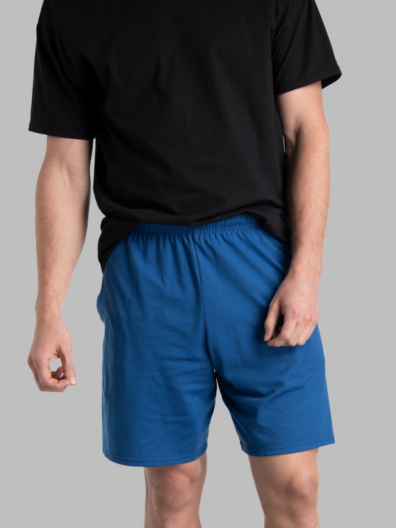 Men's Fruit Of The Loom Eversoft® Jersey Short, Extended Size, 2 Pack Shorts Limogese | BNT785023