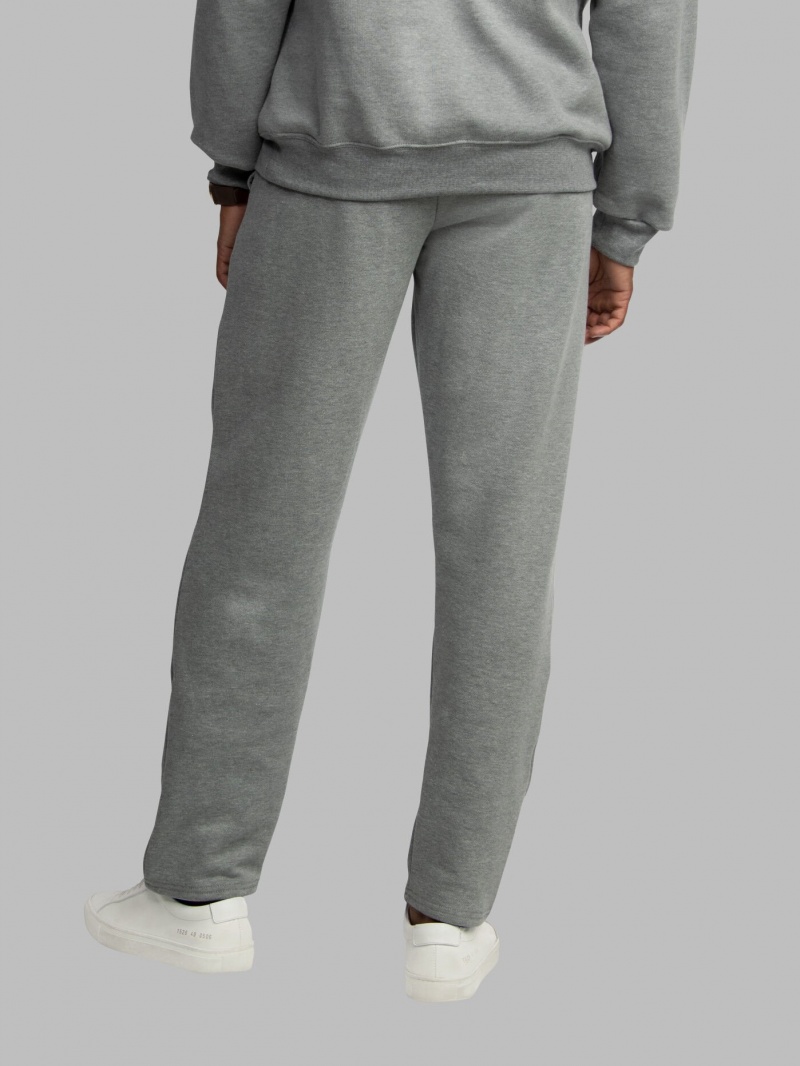 Men's Fruit Of The Loom Eversoft® Open Bottom Sweatpants Medium Grey | IJX034867