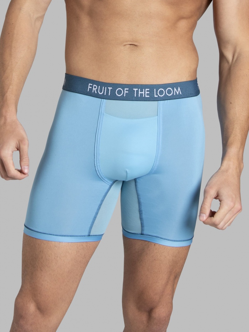 Men's Fruit Of The Loom Getaway Get Away Collection, 3 Pack Boxer Briefs Assorted | TOC416309