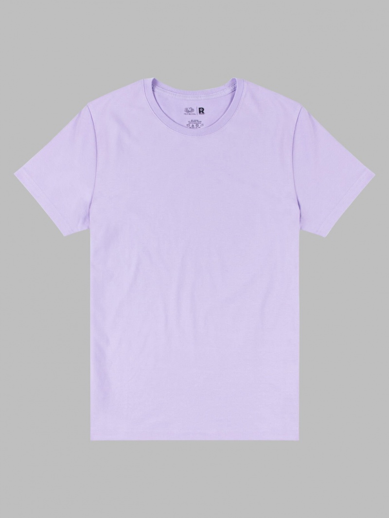 Men's Fruit Of The Loom Recover™ Short Sleeve Crew T Shirts Lilac Petal | GCA543016