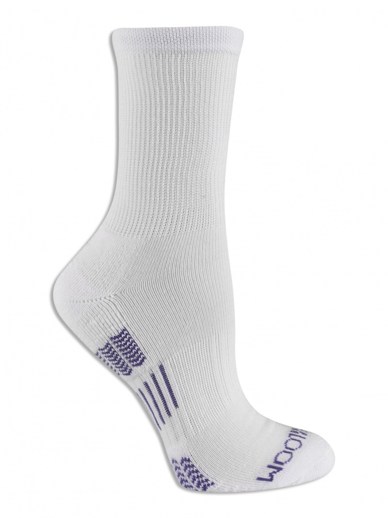 Women\'s Fruit Of The Loom Active Crew, 6 Pack Socks White/Multi | IKW590713