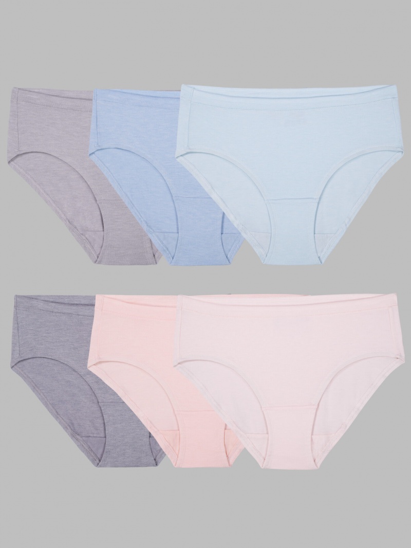 Women's Fruit Of The Loom Beyondsoft® Hipster, 6 Pack Panties Assorted | QCV019487