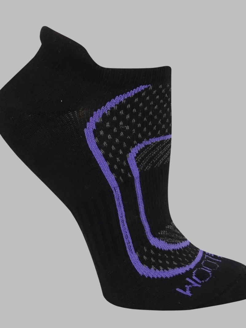 Women\'s Fruit Of The Loom CoolZone® No Show Tab, 6 Pack Socks Black Assorted Black Multi | XHL756049