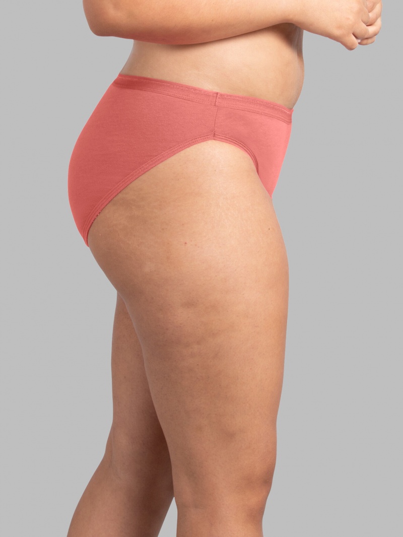 Women's Fruit Of The Loom Cotton Hi-Cut, 3 Pack Panties Assorted | GHK561783