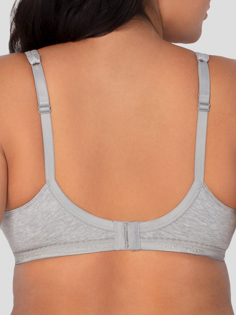 Women's Fruit Of The Loom Cotton Stretch Extreme Comfort Bra, 3-Pack Underwire Bra Desert Dusk/Grey/Lilac Whisper | CRV460982