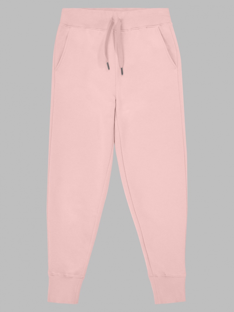 Women's Fruit Of The Loom Crafted Comfort Favorite Fleece Pant Sweatpants Blushing Rose | FRD743528