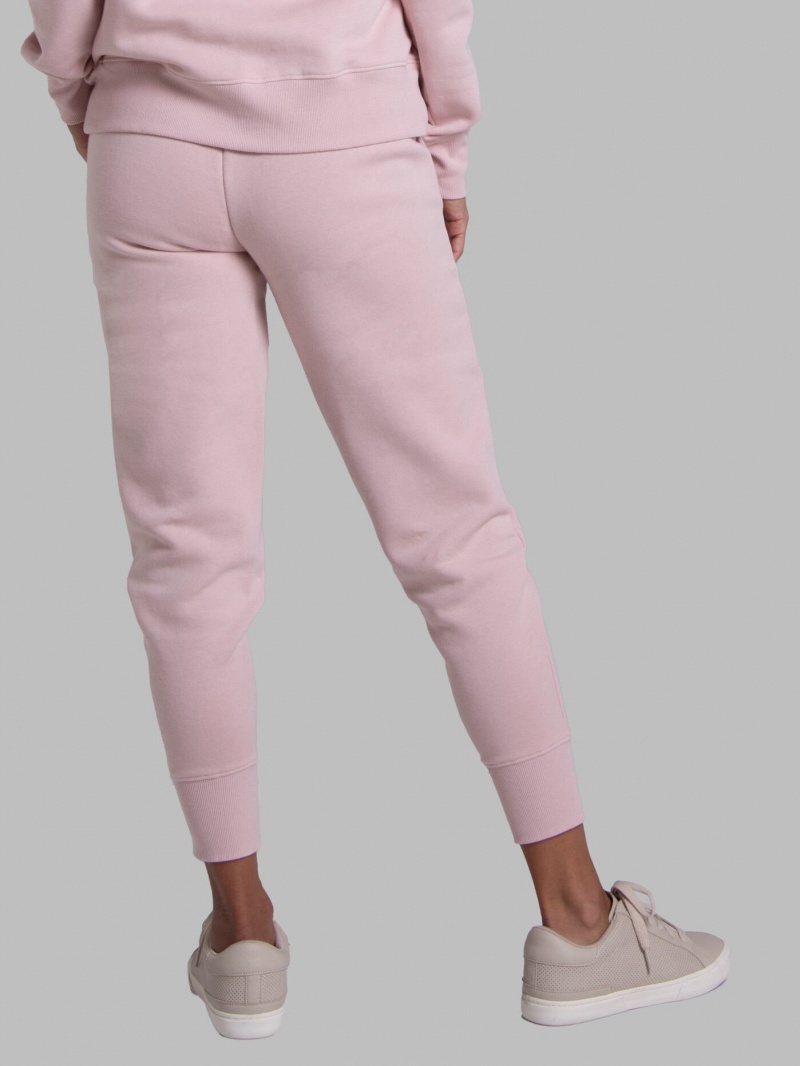 Women's Fruit Of The Loom Crafted Comfort Favorite Fleece Pant Sweatpants Blushing Rose | FRD743528