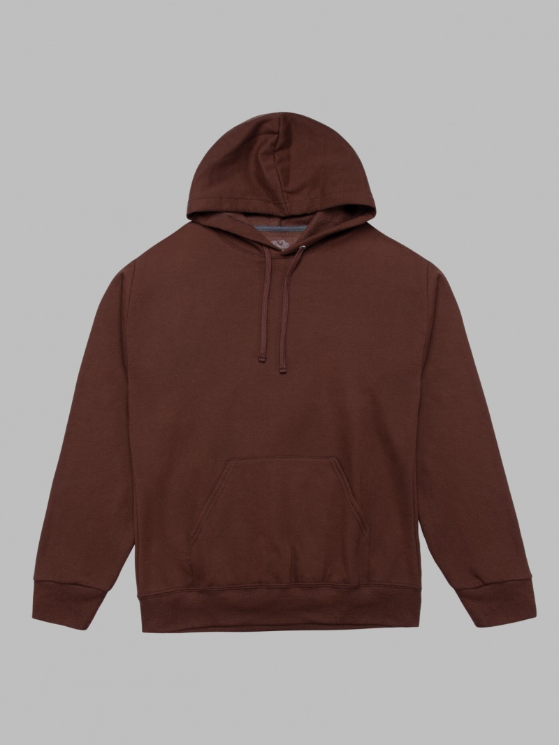 Women's Fruit Of The Loom EverSoft® Fleece Pullover, Extended Sizes Hoodie Warm Mocha | TQK163540