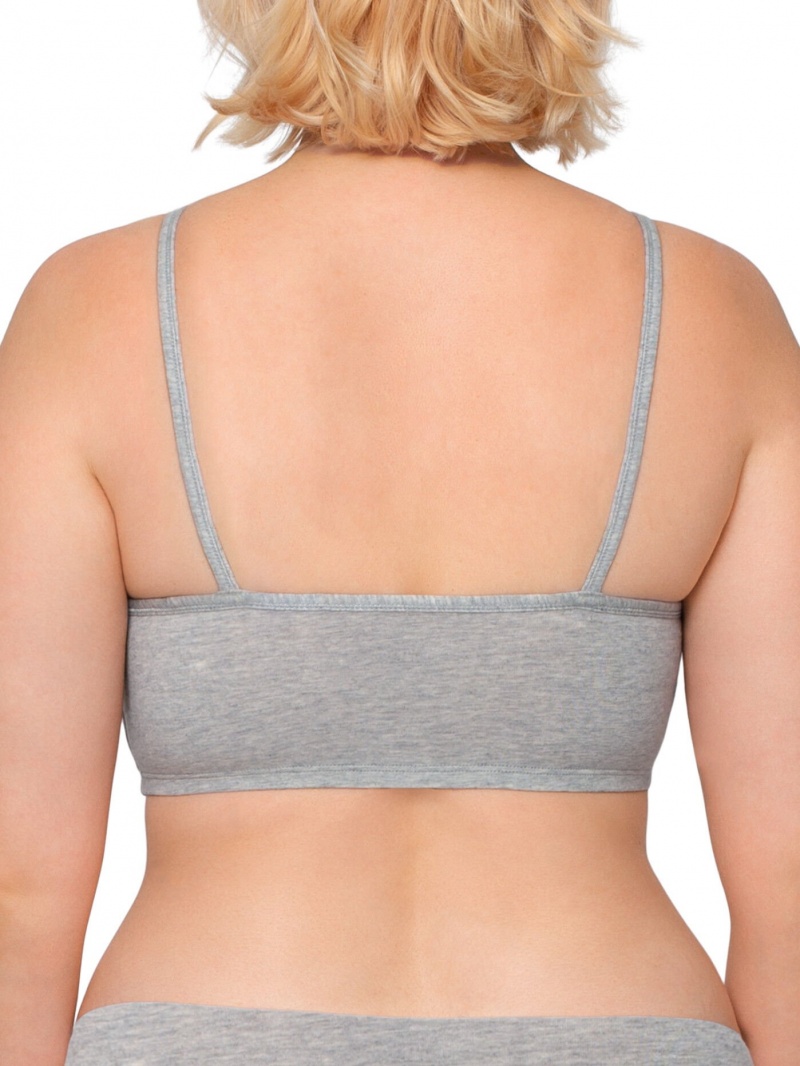 Women's Fruit Of The Loom Strappy Sports Bra, 3 Pack Sports Bra Grey/Grey/Grey | LNZ431598