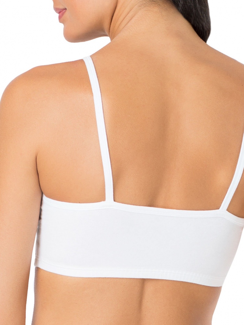 Women's Fruit Of The Loom Strappy Sports Bra, 3 Pack Sports Bra White/White/White | MYI081245