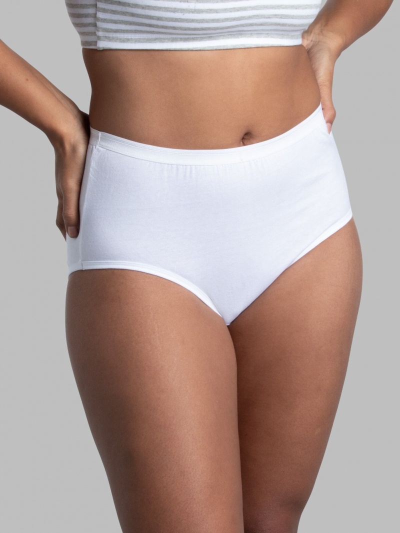 Women's Fruit Of The Loom , 12 Pack Briefs White | HRQ269154